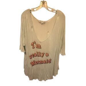 Wildfox Mermaid Oversized Thin Sweater Top as is
